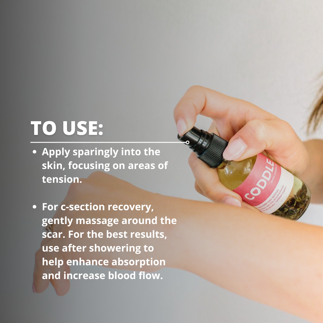 Postpartum Massage Oil for Relaxation & Body Recovery