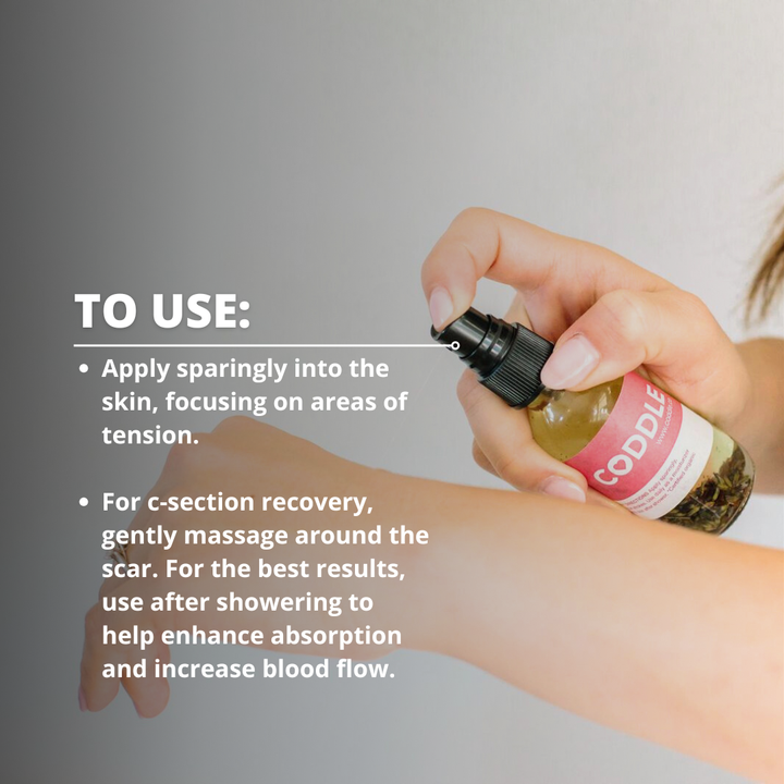 Postpartum Massage Oil for Relaxation & Body Recovery