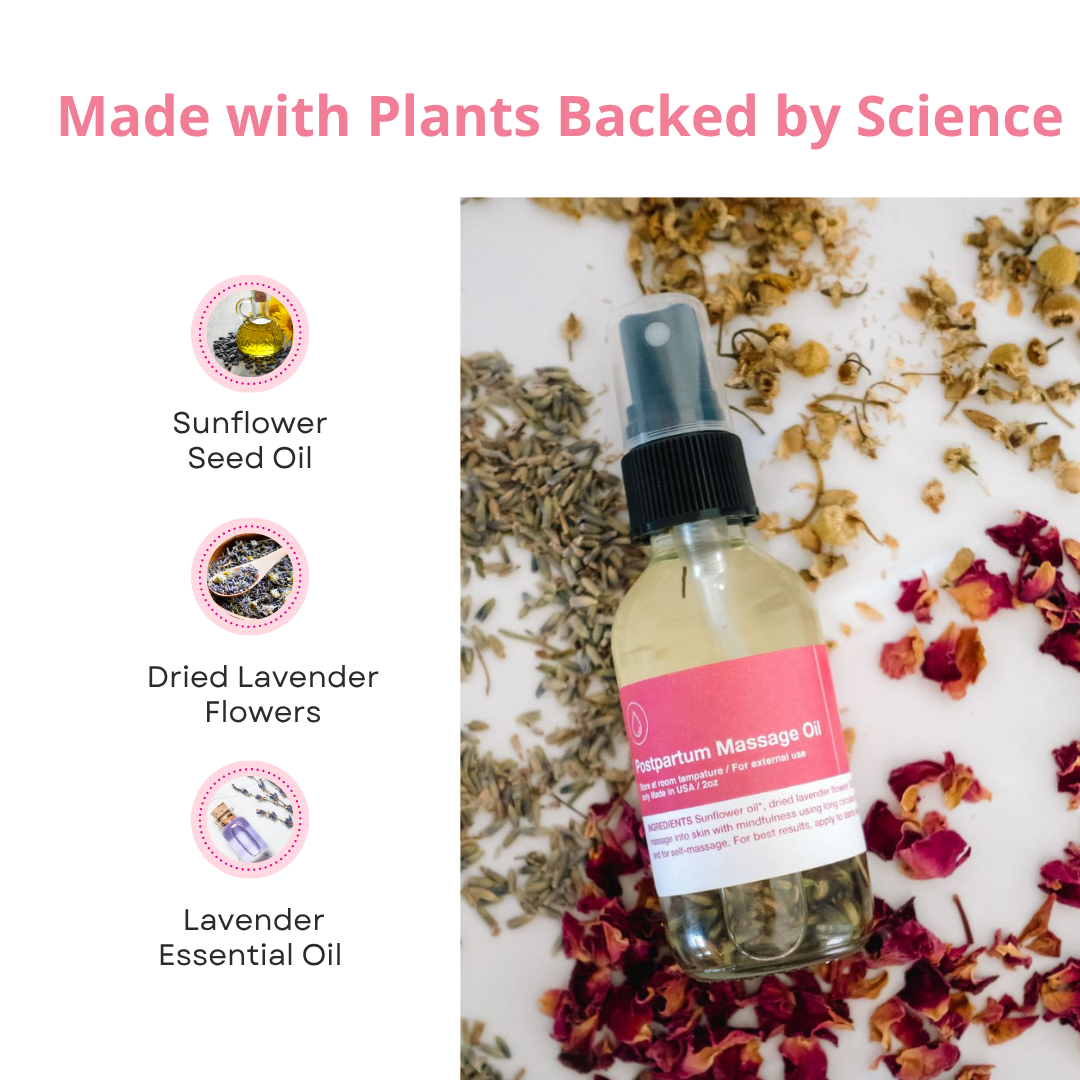 Postpartum Massage Oil for Relaxation & Body Recovery