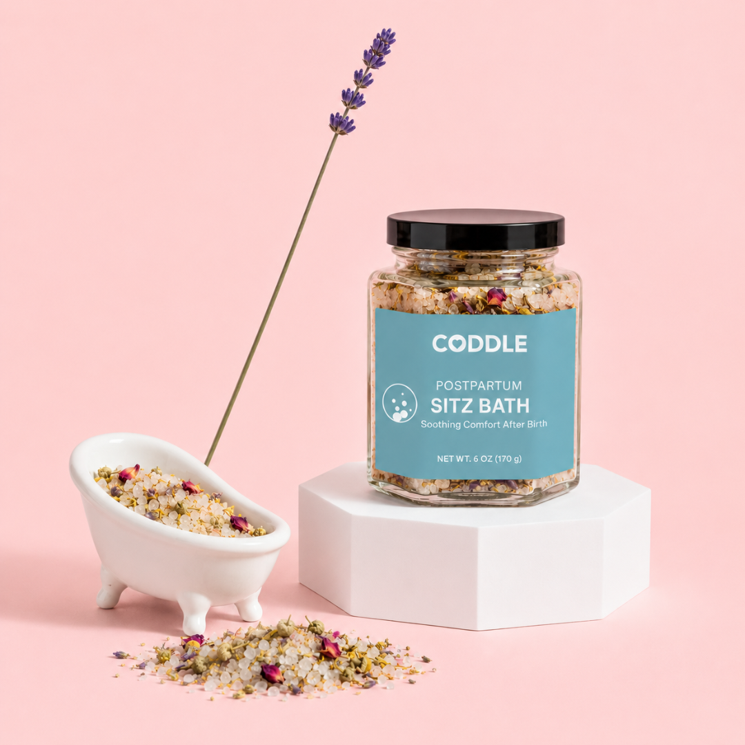 CODDLE Postpartum Sitz Bath with Epsom and Pink Himalayan salts and dried botanicals