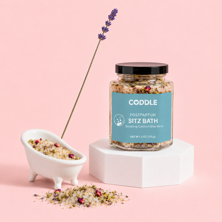 CODDLE Postpartum Sitz Bath with Epsom and Pink Himalayan salts and dried botanicals