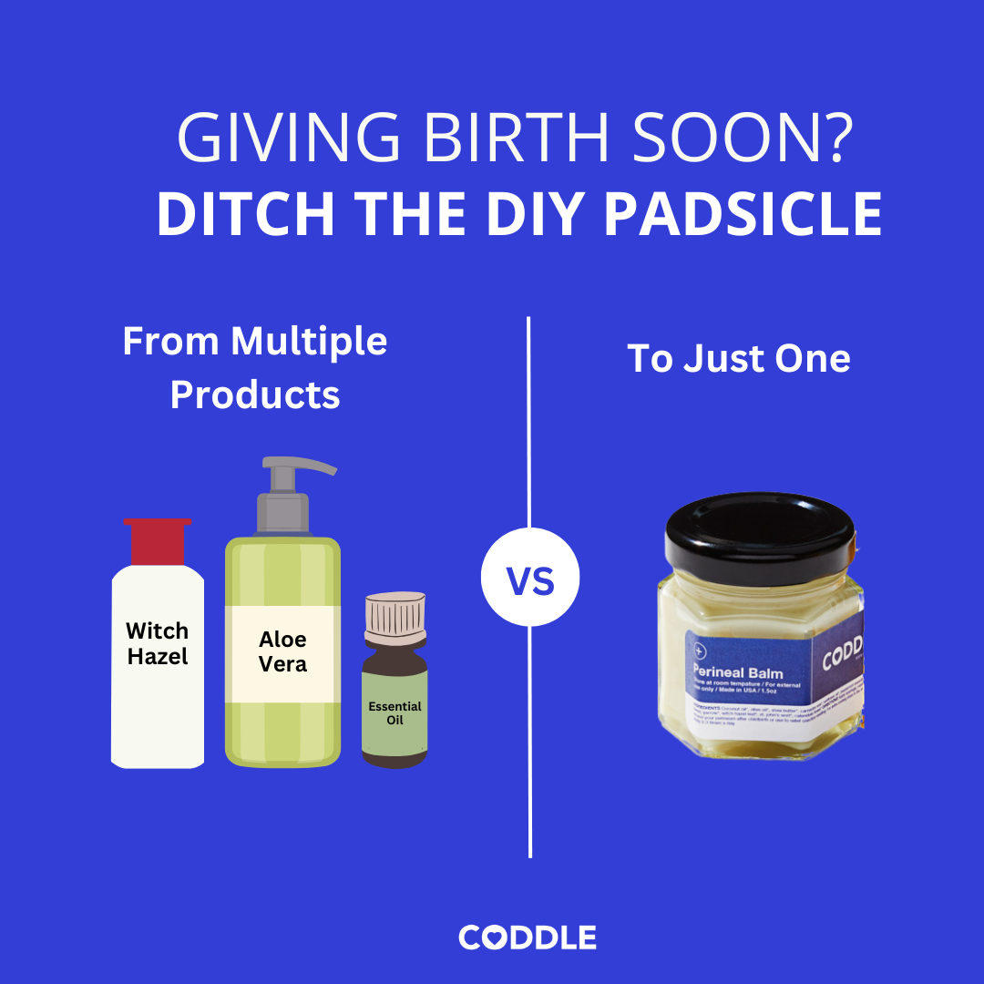 DIY padsicle vs perineal balm