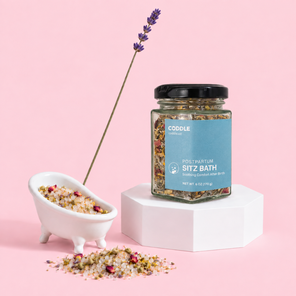 CODDLE Postpartum Sitz Bath with Epsom and Pink Himalayan salts and dried botanicals